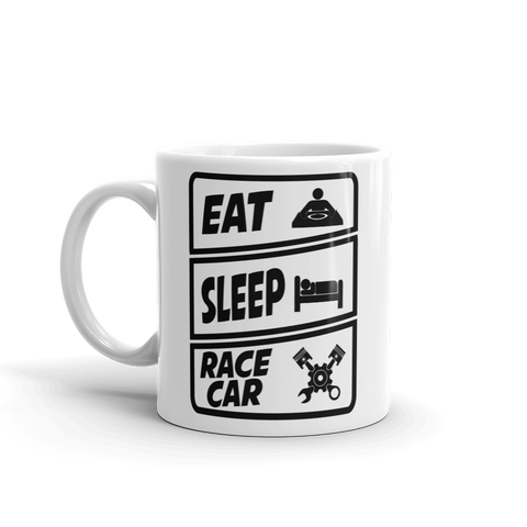 Eat Sleep RaceCar Mug