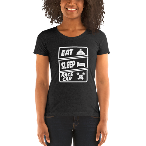 Eat Sleep Racecar Womens T-Shirt