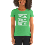Eat Sleep Racecar Womens T-Shirt