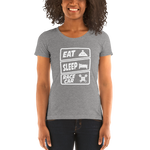 Eat Sleep Racecar Womens T-Shirt