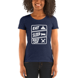Eat Sleep Racecar Womens T-Shirt