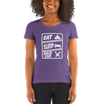 Eat Sleep Racecar Womens T-Shirt