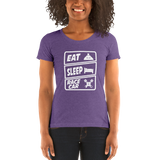 Eat Sleep Racecar Womens T-Shirt
