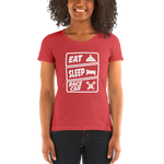 Eat Sleep Racecar Womens T-Shirt